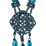 Blue Turquoise Stone Kazaziye Necklace