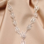 Fligree Silver Tulip Model Silver Set