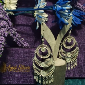 The Filigree Luna Model Silver Earrings