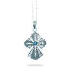 Christian Model Filigree Silver Necklace