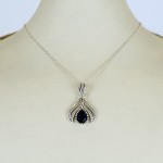 Silver Set with Root Sapphire Stone