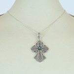 Christian Model Filigree Silver Necklace